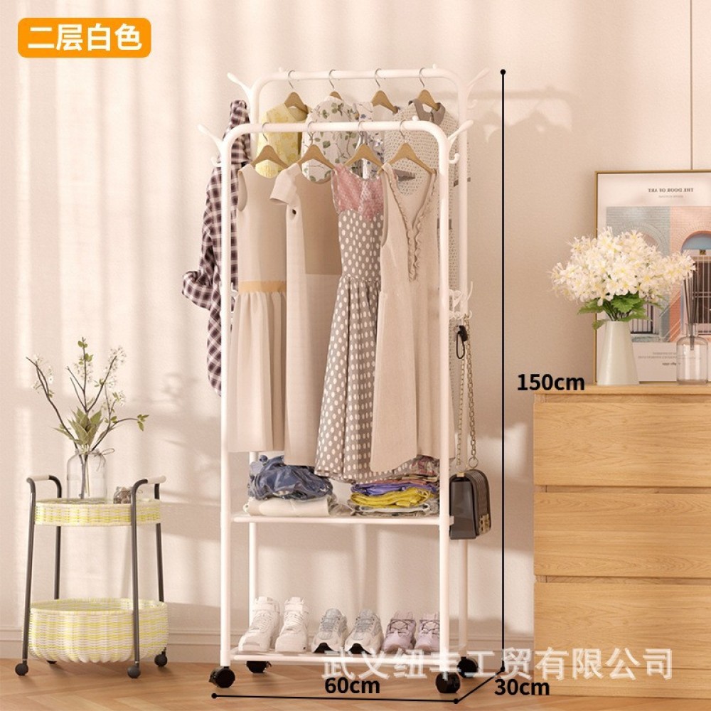 Simple Home Wardrobe: Sturdy, Reinforced Iron Frame Closet for Bedrooms and Rented Apartments—Durable, Minimalist, and Modern