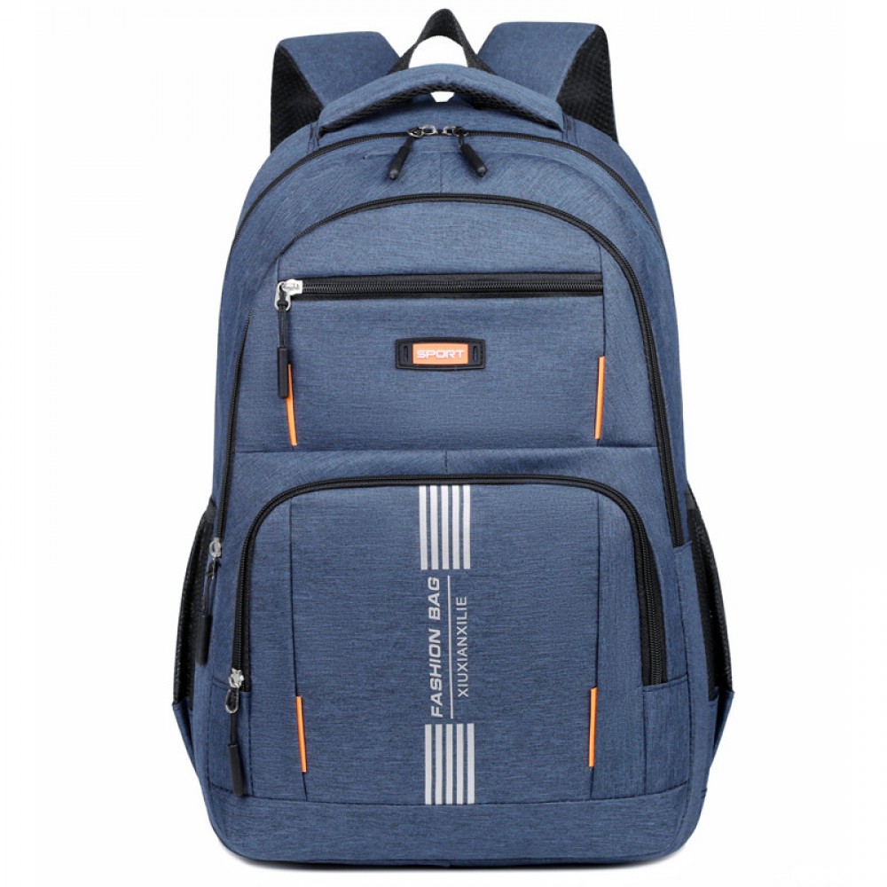 Cross-border wholesale backpacks for middle school students—large-capacity unisex Korean-style travel backpacks with a collegiate, fashionable style.