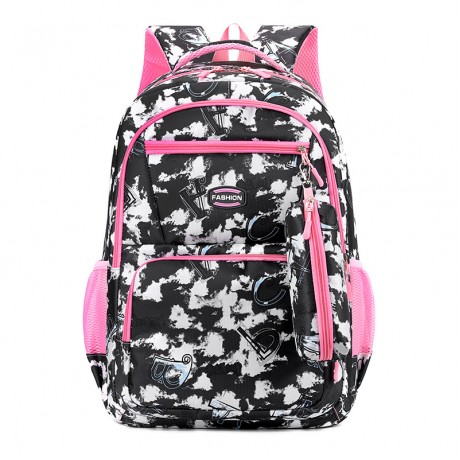 Cross-border E-commerce Backpack – Trendy Schoolgirls’ Pencil Case and Backpack, Korean-style Unisex Casual and Fresh-Style Backpack