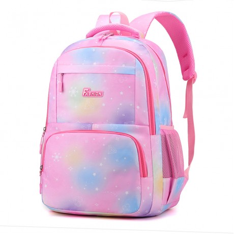 Girls' School Backpack for Grades 3–6: Gradient-Colored, Lightweight, High-Capacity College-Style Backpack
