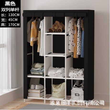 Cross-border Simple Wardrobe for Home Use – Economical, Practical, Modular Design; Cabinet-style Clothing Rack for Export and Amazon Sales