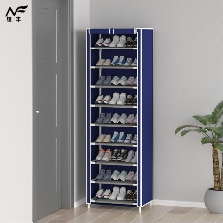 Simple Shoe Rack Set, Thickened Non-Woven Fabric Shoe Cabinet with Large Storage Capacity, Multi-Tier Steel Tube Shoe Rack for Dormitories and Rental Apartments