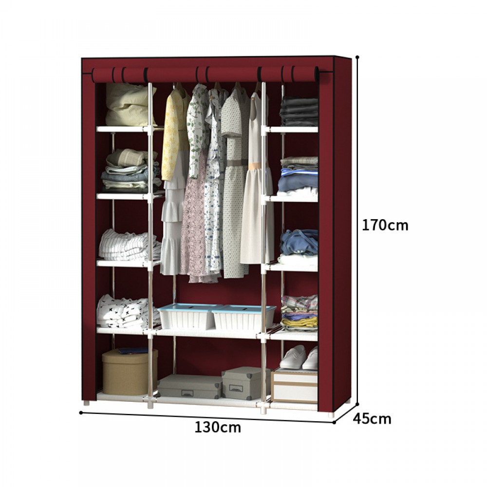 Large-sized, multifunctional, easy-to-assemble non-woven fabric wardrobe for cross-border e-commerce (Amazon, AliExpress) and wholesale clothing storage