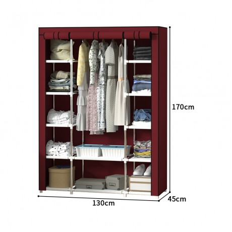Large-sized, multifunctional, easy-to-assemble non-woven fabric wardrobe for cross-border e-commerce (Amazon, AliExpress) and wholesale clothing storage