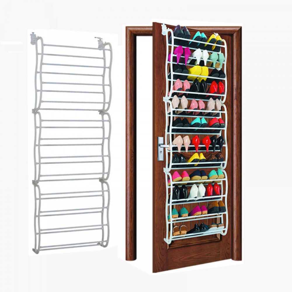 Cross-border wall-mounted multi-tier assembled shoe rack, simple shoe cabinet for wholesale, door-back shoe storage rack, simple shoe rack